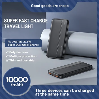 Power Bank 20000 мАч 22,5 Вт Портативное зарядное устройство SCP Powerbank 10000 мАч Внешний аккумулятор PD 20 Вт Быстрая зарядка для iPhone 13 Xiaomi mi