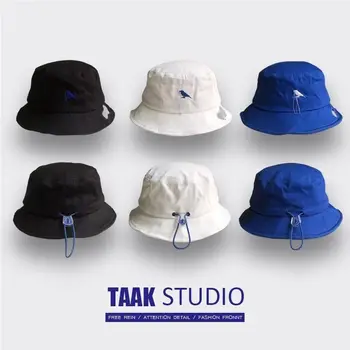 Модный бренд, нишевый дизайнер INS, шляпа рыбака с птицей, женская летняя универсальная солнцезащитная шляпа, модная мужская шляпа-козырек