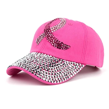 M2EA Бейсбольная шляпа с розовой лентой, осведомленность, бейсбольная шляпа, Остроконечная шляпа, осведомленность, шляпы для женщин, побрякушки