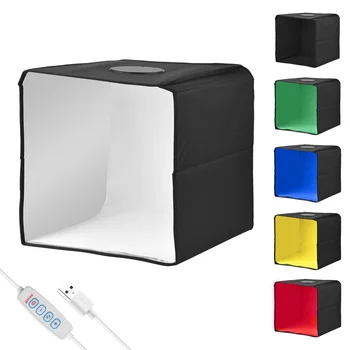Портативный мини-световой короб размером 40 X 40 см, встроенная профессиональная световая палатка, USB-источник питания для студийной фотосъемки