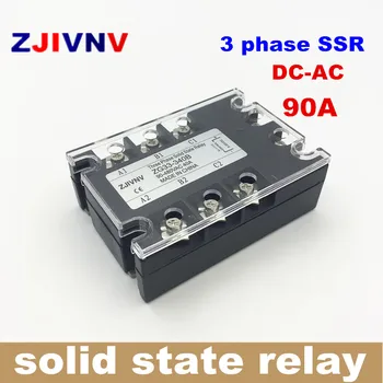 Трехфазное твердотельное реле постоянного тока 90A 3P SSR 90DA, контроль постоянного тока ZG33-390B Пересечение нуля