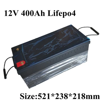 Водонепроницаемый 12V 400Ah 380Ah LiFePO4 литиевый аккумулятор для кемпинга RV Caravan motorhome для хранения солнечной энергии marine + 20A charge