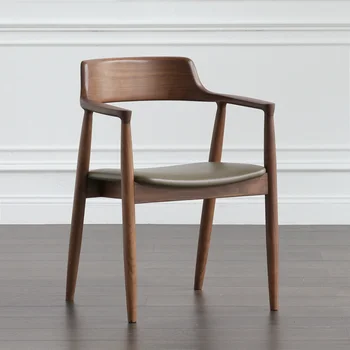 Обеденный стул Nordic из массива дерева, Стул Hiroshima, бревно из ясеня, Беседа, Простой стул со спинкой, Обеденные стулья