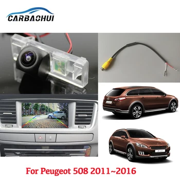 Камера заднего вида автомобиля для Peugeot 508 2011 2012 2013 2014 2015 2016 Аксессуары для резервной парковочной камеры высокого качества CCD HD